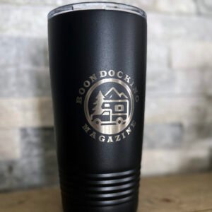 Boondocking Magazine 20 oz Black Logo Tumbler